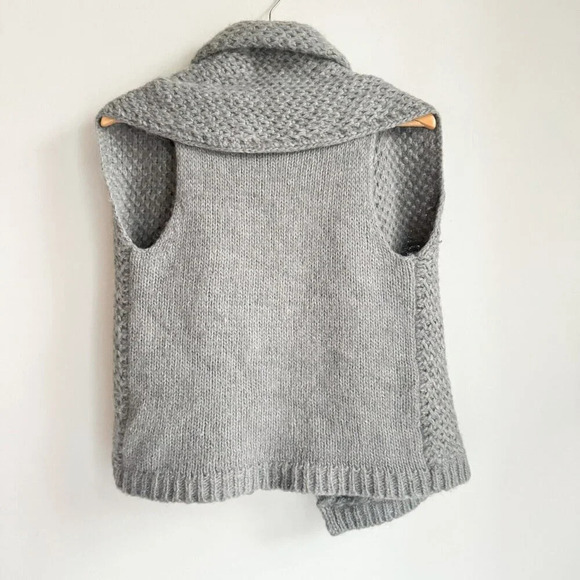 J.Jill Grey Alpaca Blend Vest S - Picture 2 of 7